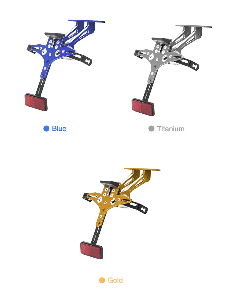 ZSDTRP Мотоцикл Регулируемый угол Алюминиевый номерной знак держатель кронштейн для YAMAHA R1/R3 MT-09/07 KAWASAKI Z800/1000