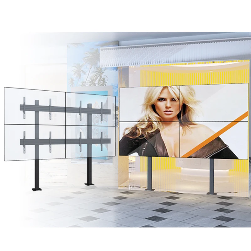 

With Cable Management Quad Monitors Stable lcd led video Wall Mounted TV monitor display Holder