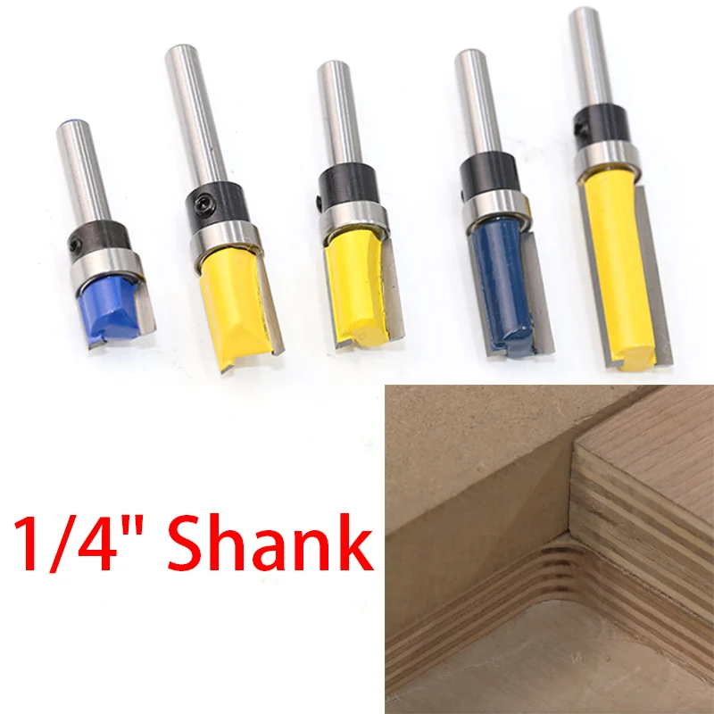 

1Pcs 1/4" Shank Top Bearing Flush Trim Pattern Router Bit Export Woodworking Cutter Engraving Machine Trimming Wood Tool