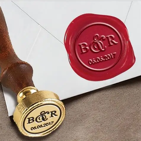 us 12 99 personalized 2 initial duogram custom wax seal stamp 1 times stamp