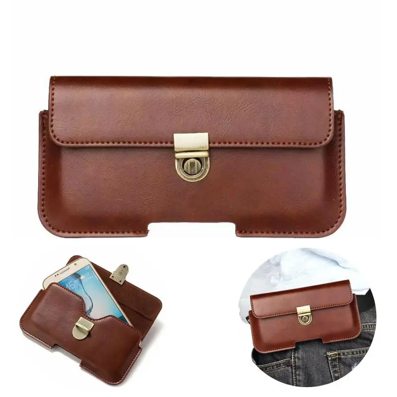 

Universal Belt Clip Case For IPhone Xs max Pouch Cover Universal Waist Phone Bag For Redmi K20 Pro 4.7''-6.3'' Leateher Case