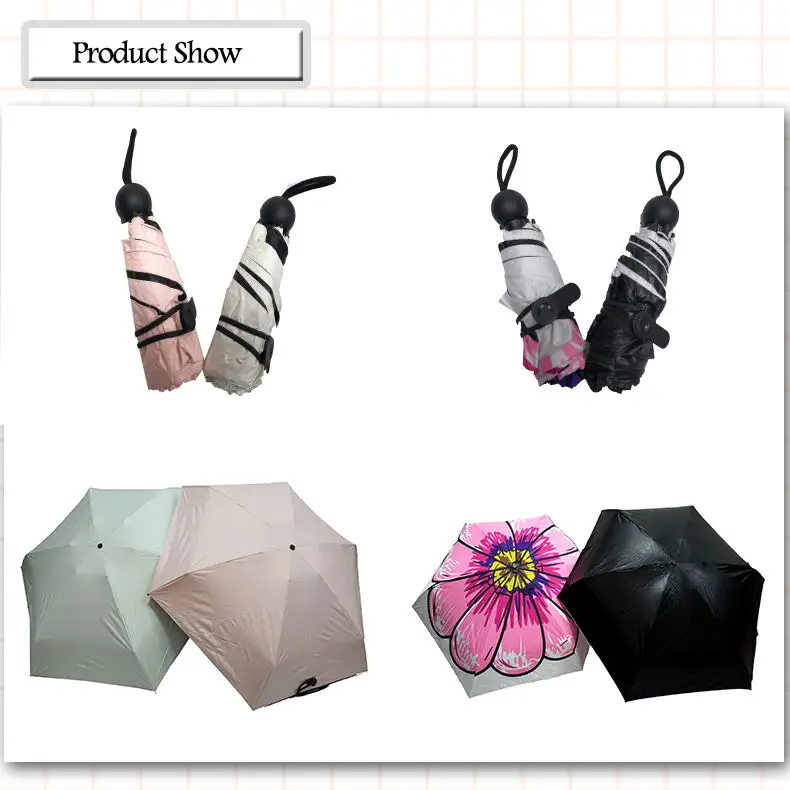 FR Mini Umbrella Pocket Rain Women Five Folding Umbrella Sun For Man High Quality UV Umbrellas Convenient Colourful For Travel1 (6)