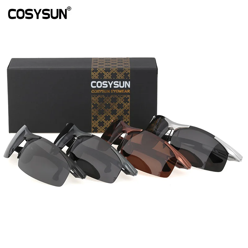 Мужские солнцезащитные очки COSYSUN поляризационные из алюминиево магниевого