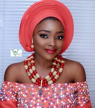 

African Red Coral Beads Jewelry Set Dubai Gold and Red Indian Bridal Jewelry Set for Women Gift CNR908