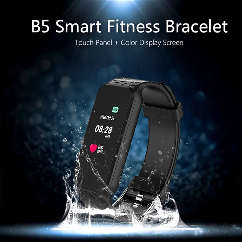 1pc Color LCD Display Smart Sport Watch Bracelet Phone Heart Rate Tracker Monitor Cardiaco Stappenteller Wristband