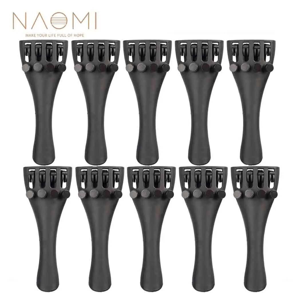 

NAOMI Carbon Fiber Tailpiece 10PCS Violin Carbon Fiber Tailpiece W/4 Tuners 3/4 Violin Parts & Accessories New