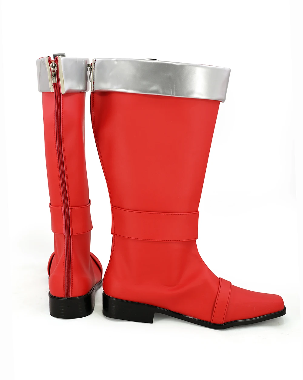 Uchu Sentai Kyuranger Space Squadron Nine Ranger Kyu Red Cosplay Boots Red Shoes Custom Made Any Size (4)
