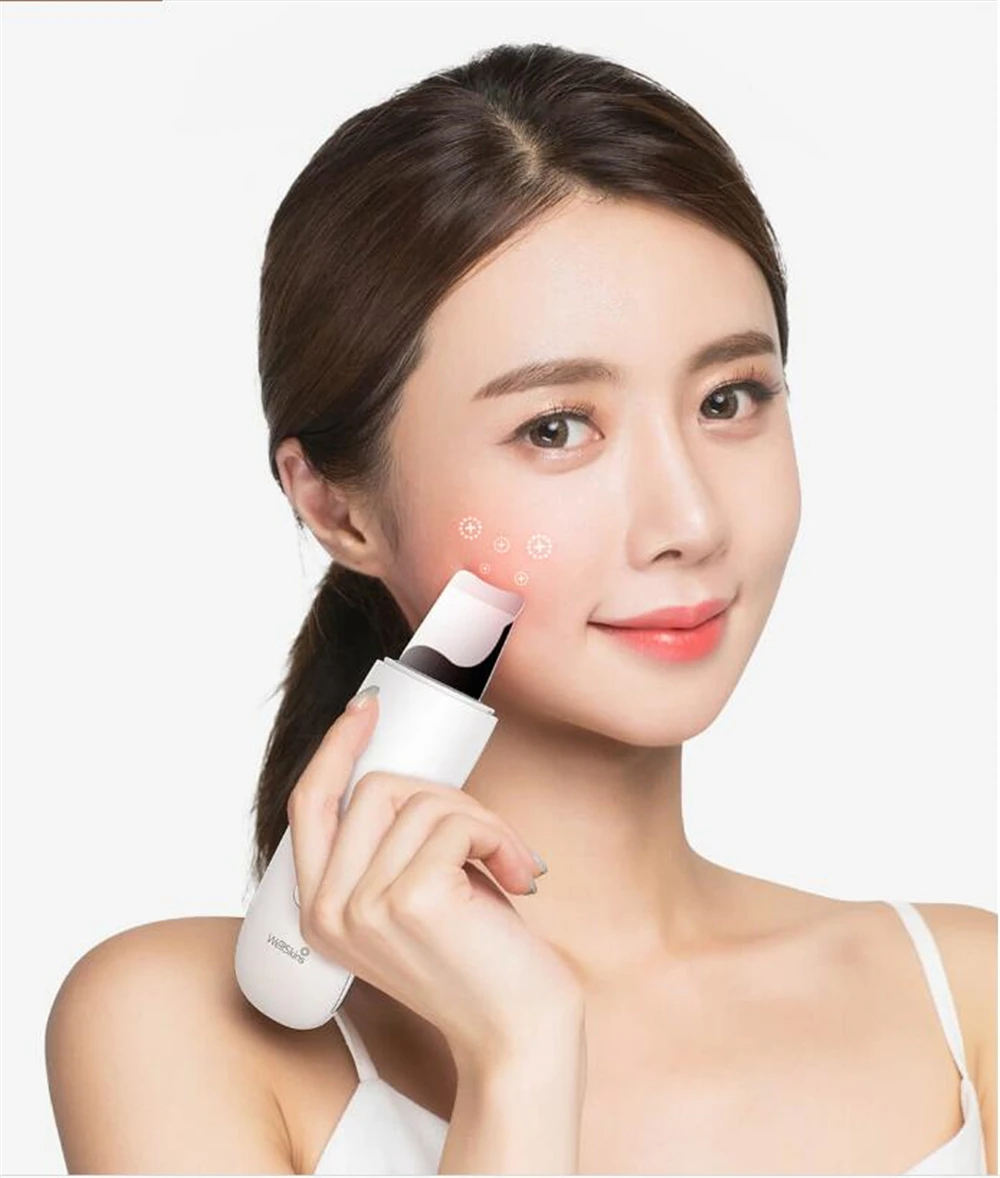 Xiaomi Wellskins Professional Ultrasonic Facial Skin Scrubber Deep Face Cleaning Blackhead remove Rechargeable Beauty Instrument (7)