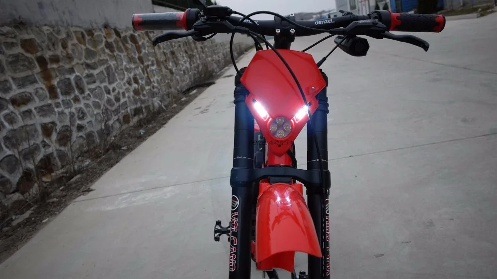 Электрические Мотоциклы углеродного волокна Электрический горный велосипед 60 В в литиевая батарея сзади 2000 Вт двигатель drive ЖК-дисплей smart