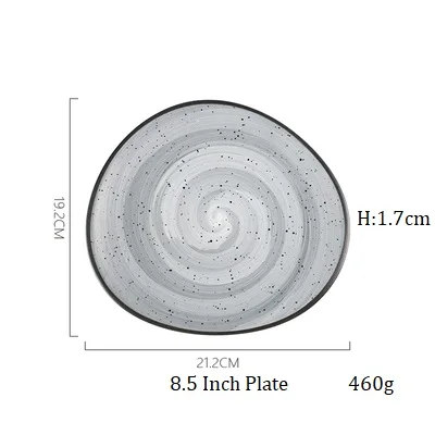 NIMITIME в скандинавском стиле керамическая посуда миска для риса миска для лапши тарелка блюдо в стиле вестерн Бытовая Посуда - Цвет: 8.5  InchPlate