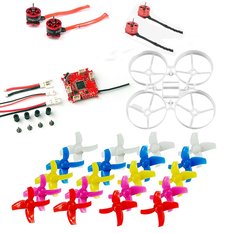 Goede Voor DIY Drone Mini 75mm Frame Kit Indoor Borstelloze Whoop Racer Drone Combo Set F3 FC ESC SE0703 Motor 40mm 4 Blades Propeller