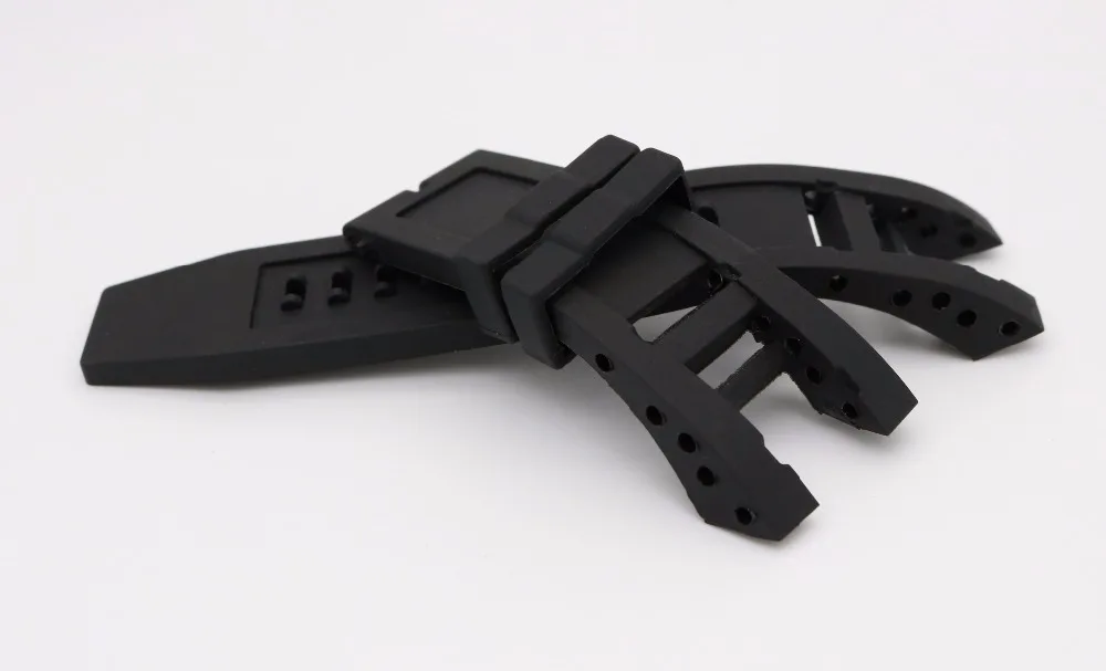 CARLYWET New Style Men Women Black Strap Silicone Rubber Replacement Watch Band Belt Special Popular