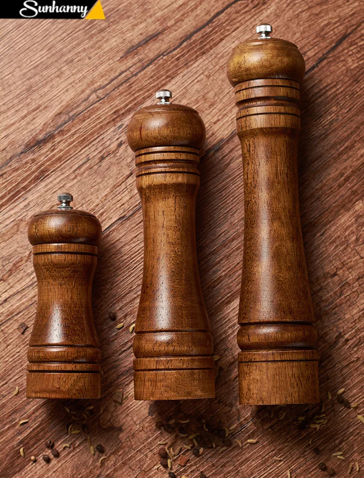 

Sunhanny Cooking Tool Grinder Wood Spice Grinding Salt Cumin Pepper Mill Kitchen Accessories