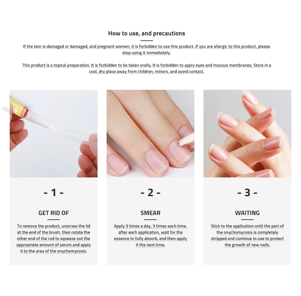 Firstsun 4ML Nail Nutrient Pen Removes Fungus Nail Repair Liquid Bright Nail Bio-Protective Film Nail Care TSLM2