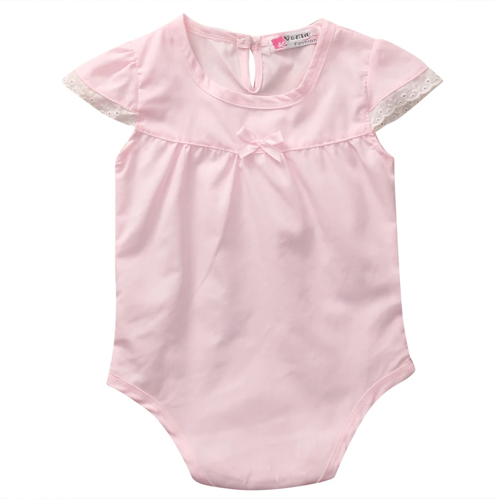 Pink Newborn Baby Girl Clothes Cute Infant Bebes Romper Toddler Kids Jumpsuit Outfits One Pieces Sunsuit 0-24M cute black jumpsuits outfits clothing baby kid boy girl wings newborn toddler child infant kids boys girls clothes romper 0 18m