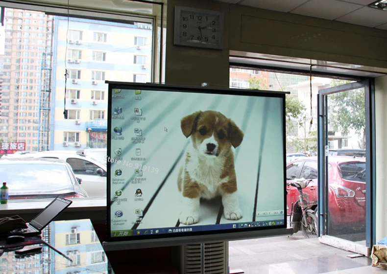 100inch 4x3 tripod projection screen title pic 28