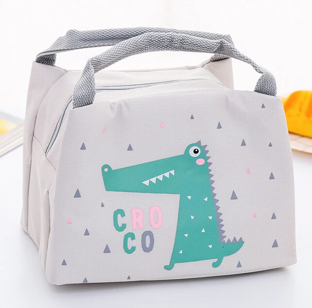 Горячая новинка, детская изолированная сумка для кемпинга для девочек, сумка-тоут, сумка Оксфорд в коробке, Термосумка-холодильник, сумки для еды, высокое качество, водонепроницаемые сумки для ланча - Цвет: Little Crocodile