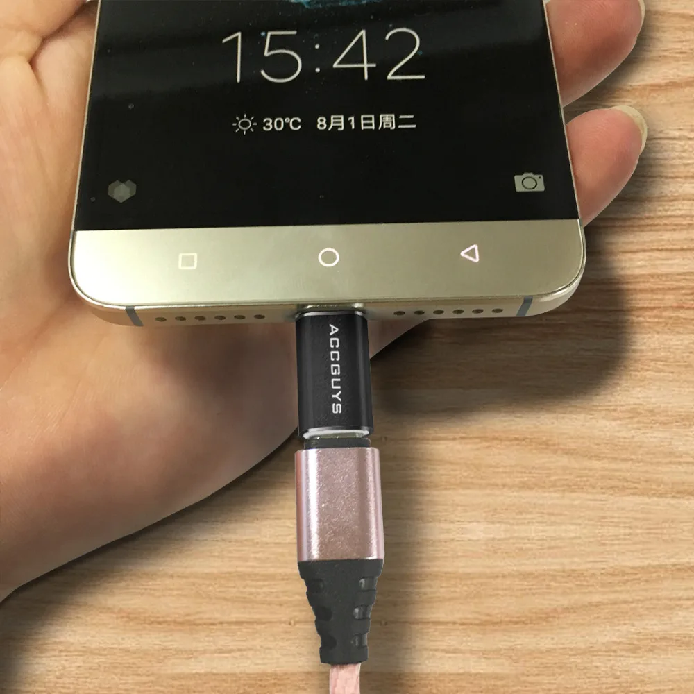 ACCGUYS Тип usb C Male к микро-usb Female конвертер адаптер 3 шт. для Xiaomi Mi5 4C 4S ZUK Z2 PRO Z1 Nexus 5X6 P htc