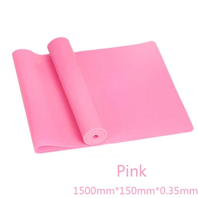 Резинки для фитнеса, упражнений, резинки для йоги, эластичная лента 150 см, резистивная лента, петли, резиновые петли для тренировок в тренажерном зале - Цвет: Розовый