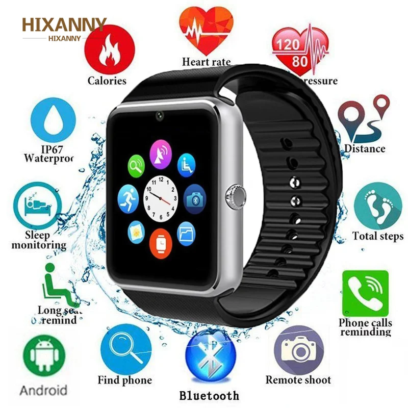 

Fashion GT08 Smartwatch Men Women For Huawei Xiaomi SmartClock For Iphone Relogio Phone Calling Large battery Tcard Touch screen