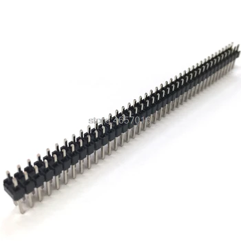 

100pcs/lot 2.54mm Double Row Male 2X40 Copper Pin Header Strip Good quality