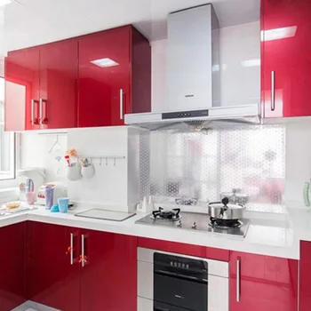 

3M/5M/10M Paint Flash Point Surface Wallpaper Waterproof Kitchen Cupboard Cabinet Furniture Wall Papers Stickers Home Decors