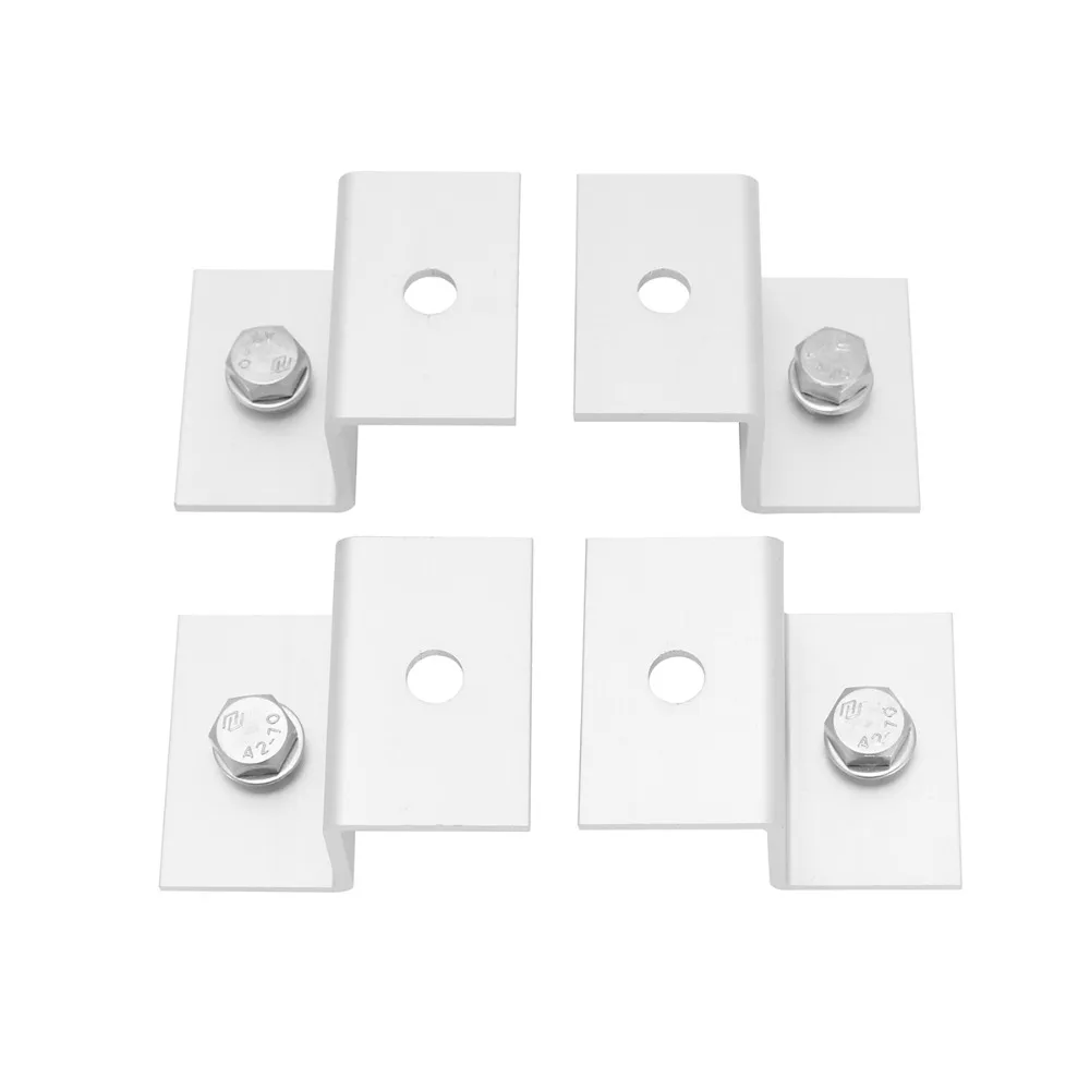 

4pcs Durable Solar Panel Brackets Z Style Solar Panel Mounting Brackets Sets For RV Boat Off Grid Aluminum