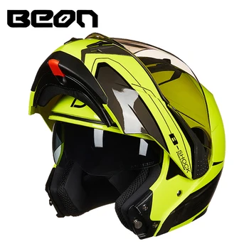 

BEON New aarrive helmets filp up motorcycle motocross helmets double lens helmets casco Capacete 100% Genuine B700