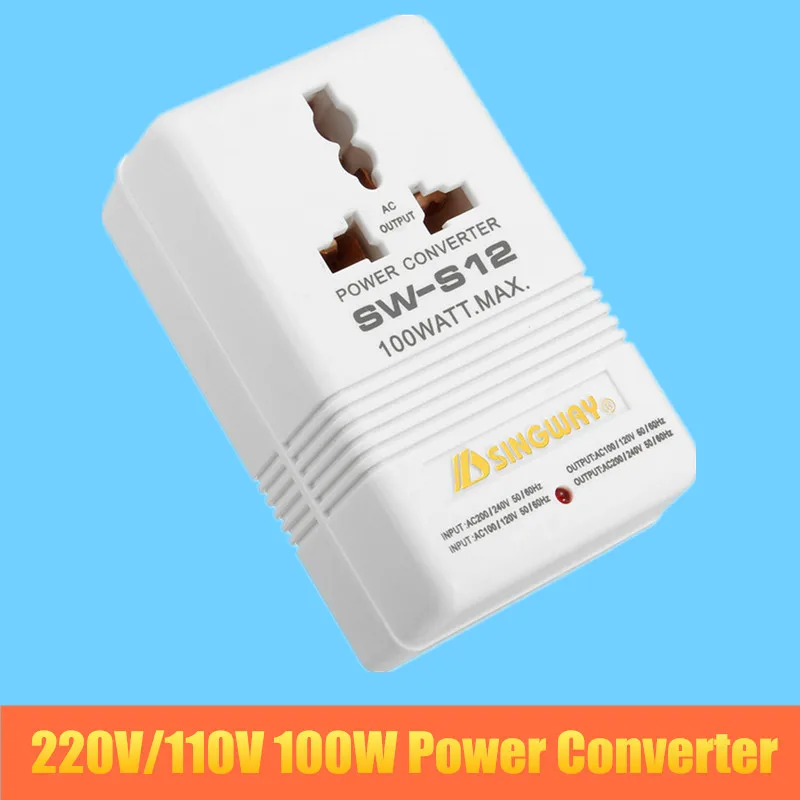 110/120 В до 220/240 В повышающий преобразователь напряжения трансформатор путешествия Двухканальный преобразователь питания Белый путешествия