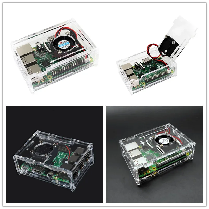 Pi 2/3/ B + прозрачный акриловый чехол премиум класса Корпус Корпуса для Raspberry 93x65x32