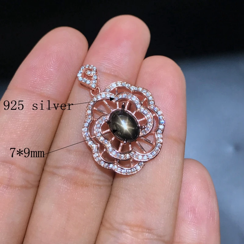 Uloveido для женщин Star Light сапфировый драгоценный камень кулон цепочки и ожерелья, Юбилей 925 пробы серебряные ювелирные изделия цепочки FN324