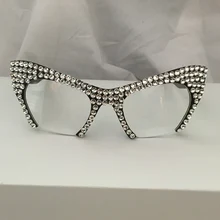 Новинка, роскошные женские солнцезащитные очки с кристаллами, стразы, кошачьи глаза, солнцезащитные очки для женщин, украшения, женские дизайнерские очки