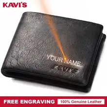KAVIS, натуральная кожа, маленький кошелек для мужчин, кошелек для монет, мужской, Cuzdan Portomonee, мужской портфель, кошелек, держатель для карт, гравировка имени