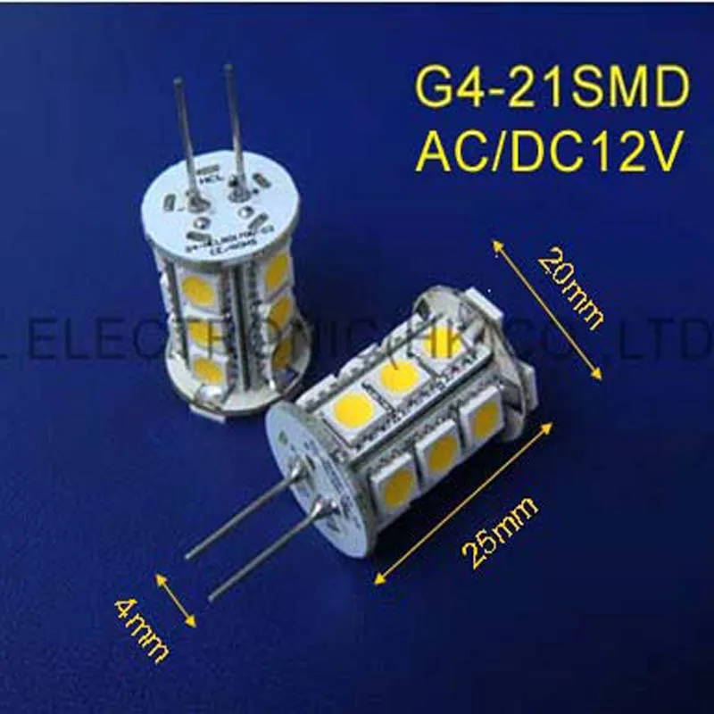 Высокое качество переменного тока/DC12V G4 светодиодные лампы, 20 шт./лот