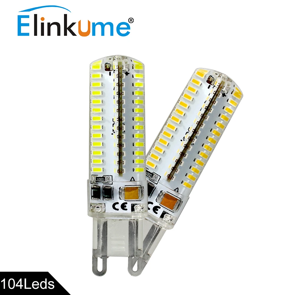 Elinkume G9 Светодиодная лампа 3 Вт 4 мини 58 64 104 шт. SMD3014 энергосберегающая ампула 110 В 220