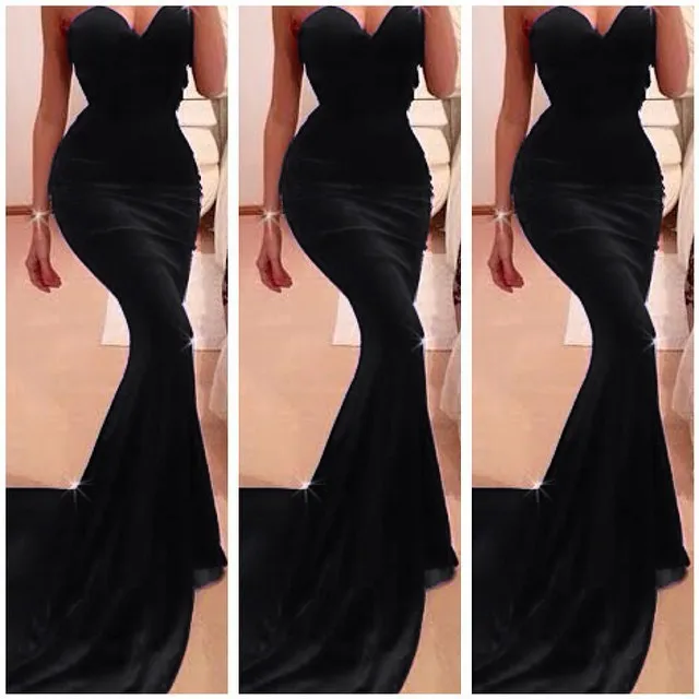 black velvet mermaid dress