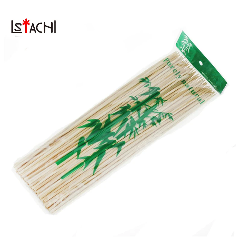 

LSTACHi Bamboo Skewers Wooden BBQ Kebab Fruit Chocolate Fountain Stick Party Buffet Food