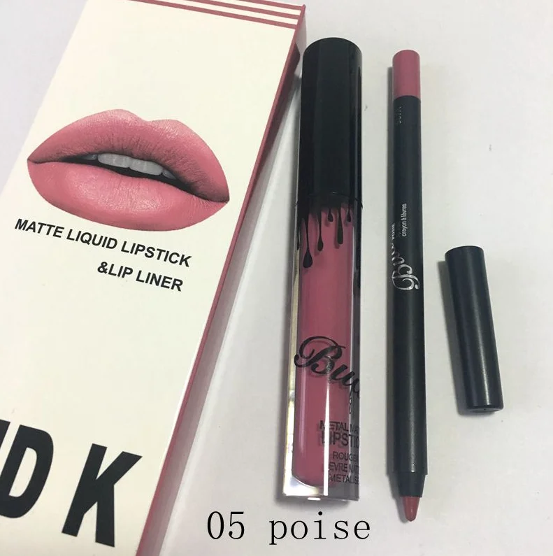 2pcs /lot Matte Liquid Lipstick Sexy Lip Paint Makeup kyliejenner Long Lasting kilie Batom Mate Lip Gloss Cosmetics Lip Kit