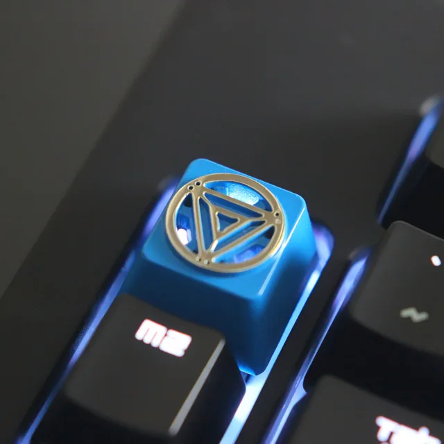 Заказной тисненый цинковый сплав keycap Для Игры Механическая клавиатура, высококачественный уникальный DIY для C - Цвет: Iron Man