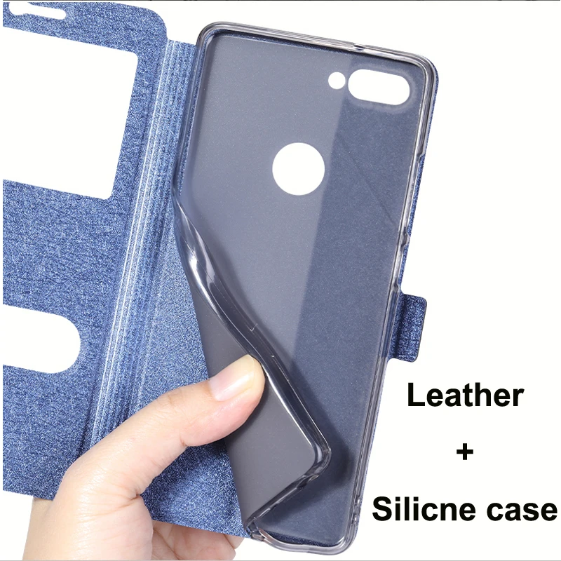 spesifikasi Mewah Jendela Terbuka Cover untuk 360 N7 Pro N7pro Cover PU Kulit Stand Case untuk 360 N 7 Pro flip Shell 1809 A01 Penutup Belakang