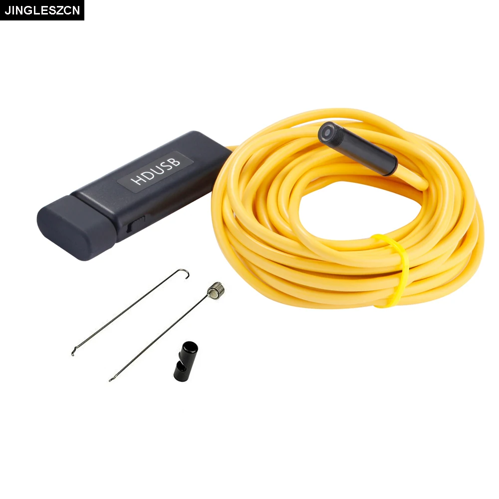 

JINGLESZCN Wireless HD USB Endoscope 9MM Lens 2M 5M 10M Hardwire WiFi Camera Borescope Inspection Snake Cam for Android iOS PC