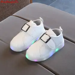 Детские светящиеся кроссовки новые брендовые весенние детские туфли с светодио дный подсветкой детские светящиеся туфли для маленьких