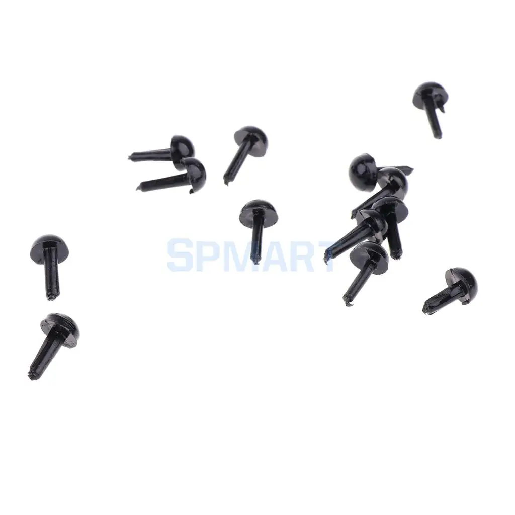 200pcs Plastic Safety Eyes Craft Eyes for Doll Puppet Bear Plush Animal Felting Toy Arts Making 5MM Black