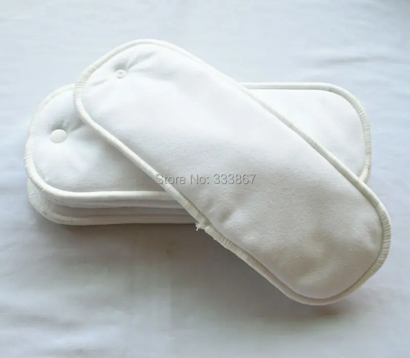 

[Sigzagor]5/lot Newborn Microfleece Microfiber Inserts with Snap Washable Reusable Baby Cloth Diaper Nappy,Diaper Cover 5 Layers