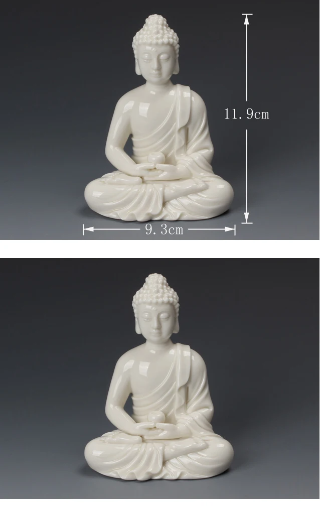 4,7 ''статуя Будды/идол/декоративная статуэтка: полимрамор с белой мраморной отделкой