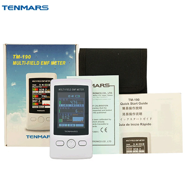 TENMARS TM 190 Гаусс 3 осевой Магнитный Электрический RF измеритель напряженности поля