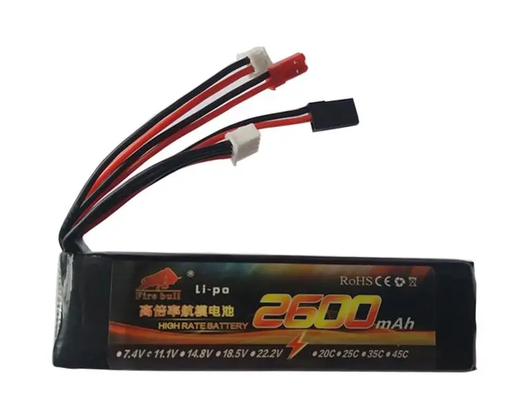 1 шт. 11,1 V 2600mAh 8C 3S Li-Poly RC батарея для Walkera DEVO 7 DEVO 10 DEVO12E F12E WFLY9 RadioLink AT9 AT10 передатчик