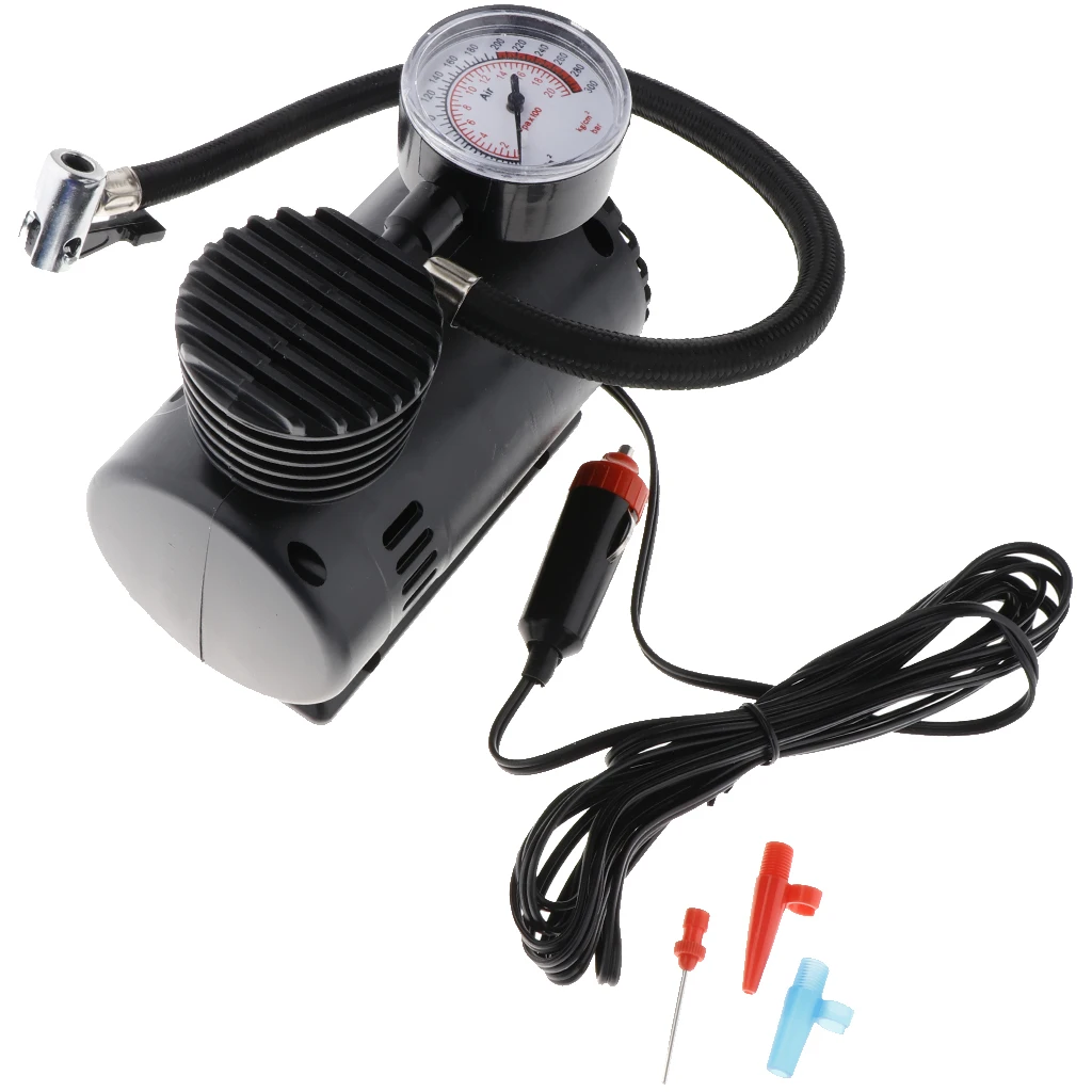 

Universal Portable Electric Mini 12V Air Compressor Pump With Gauge Auto Car Tyre Tire Inflator 300PSI