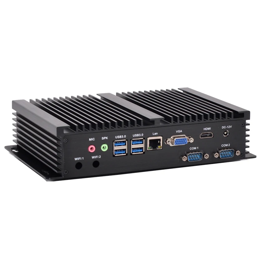 Kingdel безвентиляторный промышленный Мини компьютер Win10 Core i5 4200U 2* COM RS232 HDMI VGA Тонкий настольный компьютер 300 м Wifi 1000 M LAN