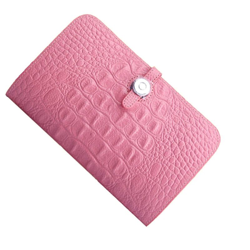 

Famous Brand Desiign 3D Embossing Alligator Crocodile Long Clutch Wallets Ladies Double Zipper Leather Women's Purse Business